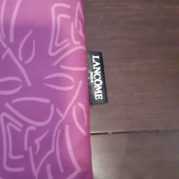 Lancome Fushia Pink Gold 2 Strap Shopper Tote Bag 17" x 15" - Picture 3 of 11